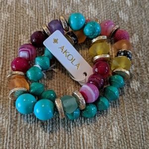 Akola set of beaded bracelets